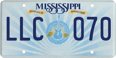 MS license plate LLC070