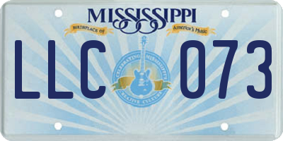 MS license plate LLC073