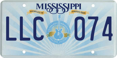 MS license plate LLC074
