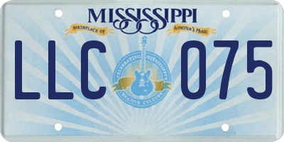 MS license plate LLC075