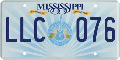 MS license plate LLC076
