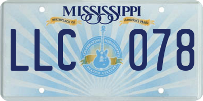 MS license plate LLC078