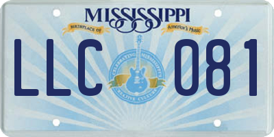 MS license plate LLC081