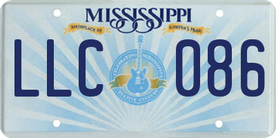 MS license plate LLC086