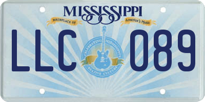 MS license plate LLC089