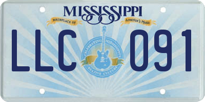 MS license plate LLC091