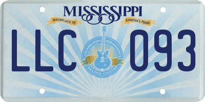 MS license plate LLC093