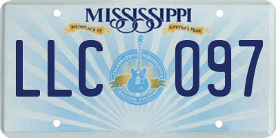 MS license plate LLC097