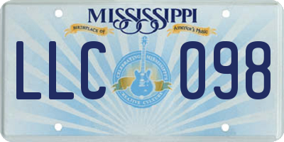 MS license plate LLC098