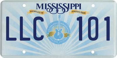MS license plate LLC101