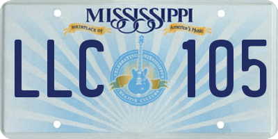 MS license plate LLC105