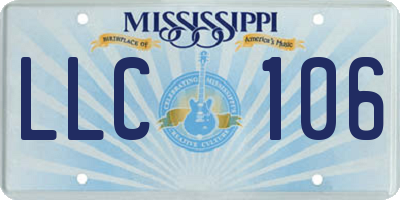 MS license plate LLC106