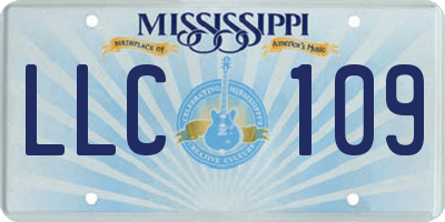 MS license plate LLC109
