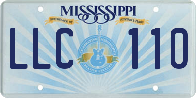 MS license plate LLC110