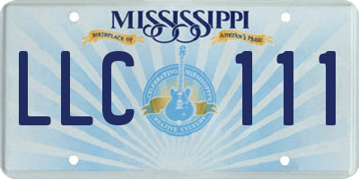 MS license plate LLC111