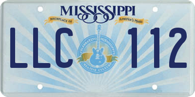 MS license plate LLC112