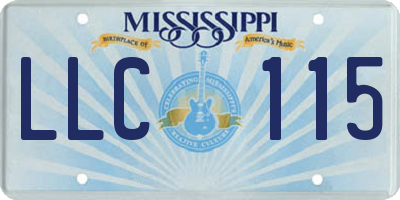 MS license plate LLC115