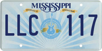 MS license plate LLC117