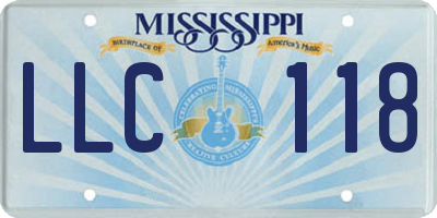 MS license plate LLC118