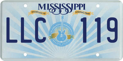 MS license plate LLC119