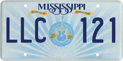 MS license plate LLC121