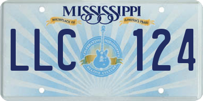MS license plate LLC124