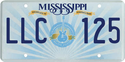 MS license plate LLC125