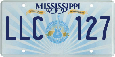 MS license plate LLC127