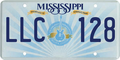 MS license plate LLC128