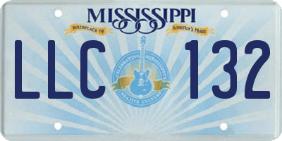 MS license plate LLC132