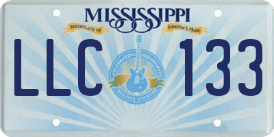 MS license plate LLC133