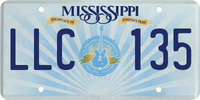 MS license plate LLC135