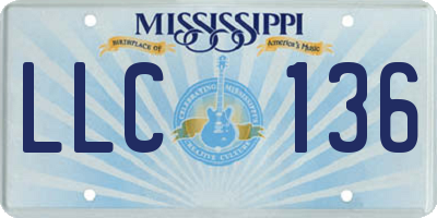 MS license plate LLC136