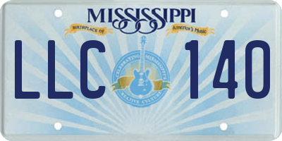 MS license plate LLC140