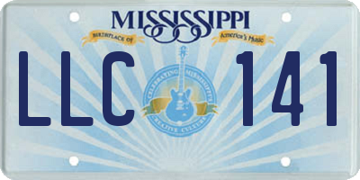 MS license plate LLC141