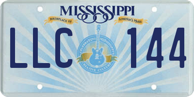 MS license plate LLC144