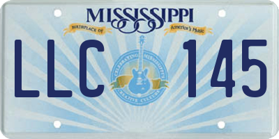 MS license plate LLC145