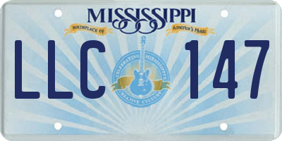 MS license plate LLC147