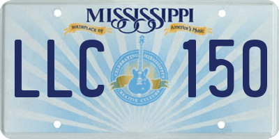 MS license plate LLC150