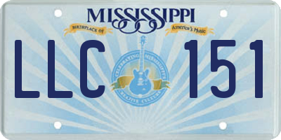 MS license plate LLC151