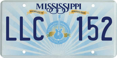 MS license plate LLC152