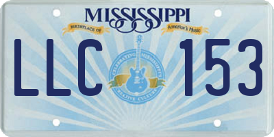 MS license plate LLC153