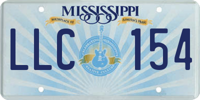 MS license plate LLC154
