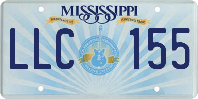 MS license plate LLC155
