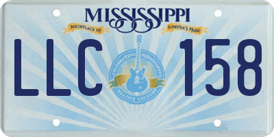 MS license plate LLC158