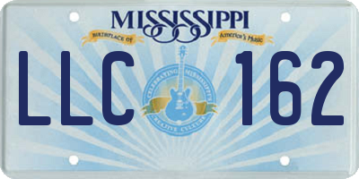 MS license plate LLC162
