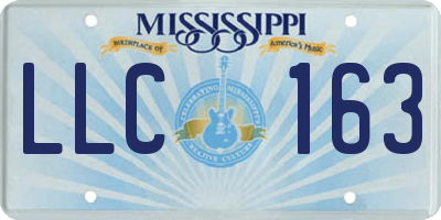 MS license plate LLC163