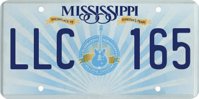 MS license plate LLC165