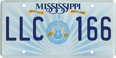 MS license plate LLC166