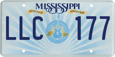 MS license plate LLC177